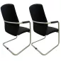PASSEPARTOUT│Lot de 2 sièges d'accueil tissu│Noir/Gris alu PASSEPARTOUT│Lot de 2 sièges d'accueil tissu│Noir/Gris alu
