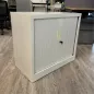 ARIV│AMOIRE basse à rideau L 80 p 43 x H 71 cm│Unicolore Blanc ARIV│AMOIRE basse à rideau L 80 p 43 x H 71 cm│Unicolore Blanc