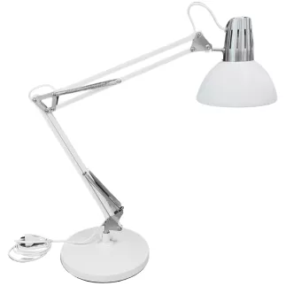 OL05│Lampe de bureau architecte - mât 3 articulations│Blanc