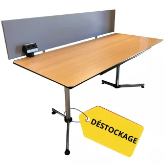 USM HALLER│Bureau Kitos multiprise intégrée - réglable en hauteur - cloison