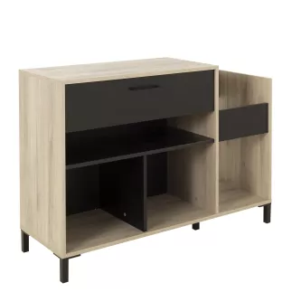 CHICAGO│Rangement Vinyles Niches & Tiroirs│40x115xh81 cm