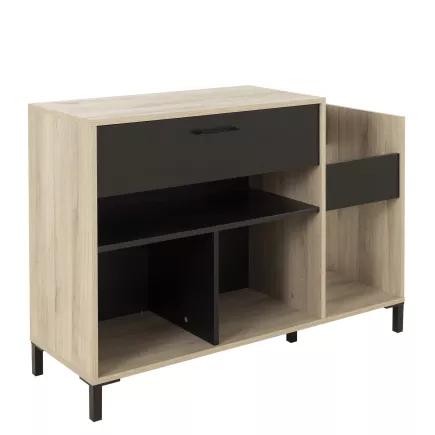 CHICAGO│Rangement Vinyles Niches & Tiroirs│40x115xh81 cm