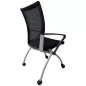 VIENA │Chaise de réunion pliantes avec accoudoirs - sur roulettes│Noir/Gris aluminium VIENA │Chaise de réunion pliantes avec accoudoirs - sur roulettes│Noir/Gris aluminium