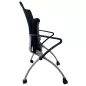 VIENA │Chaise de réunion pliantes avec accoudoirs - sur roulettes│Noir/Gris aluminium VIENA │Chaise de réunion pliantes avec accoudoirs - sur roulettes│Noir/Gris aluminium