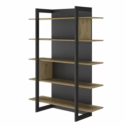 RUSSEL│Bibliothèque 5 tablettes│136x44xh180 cm