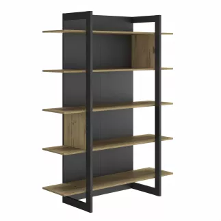RUSSEL│Bibliothèque 5 tablettes│136x44xh180 cm