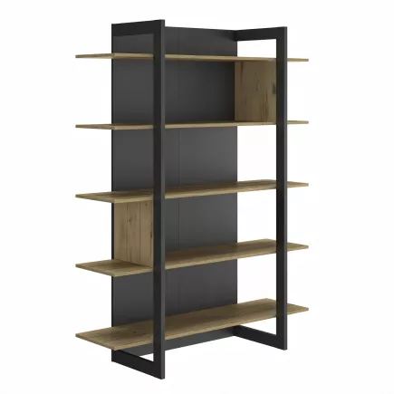 RUSSEL│Bibliothèque 5 tablettes│136x44xh180 cm
