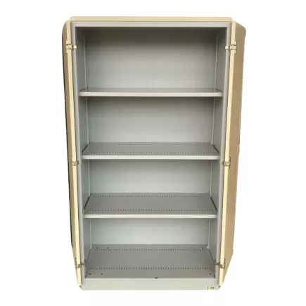 LO LISTA│Armoire portes battantes│L 80 x H 150 cm│Erable blanc/Gris alu