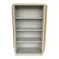 LO LISTA│Armoire portes battantes│L 80 x H 150 cm│Erable blanc/Gris alu LO LISTA│Armoire portes battantes│L 80 x H 150 cm│Erable blanc/Gris alu