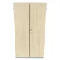 LO LISTA│Armoire portes battantes│L 80 x H 150 cm│Erable blanc/Gris alu LO LISTA│Armoire portes battantes│L 80 x H 150 cm│Erable blanc/Gris alu
