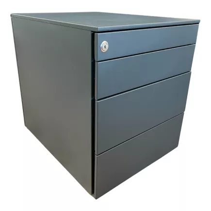EOL│Caisson sous bureau 9866 - 4 Tiroirs │Profondeur 50 cm│Gris anthracite