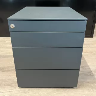 EOL│Caisson sous bureau 9866 - 4 Tiroirs │Profondeur 50 cm│Gris anthracite