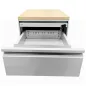LO LISTA│Caisson sous bureau 9666 - 4 Tiroirs │Profondeur 60 cm│Erable blanc/Gris alu
