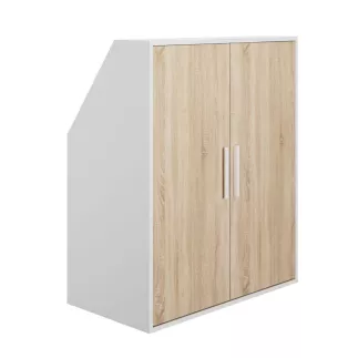 UNDER│Armoire sous-pente 2 portes│Chêne│50x80xh110/70 cm