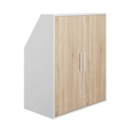 UNDER│Armoire sous-pente 2 portes│Chêne│50x80xh110/70 cm