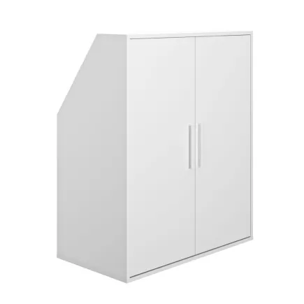 UNDER│Armoire sous-pente 2 portes│Blanc│50x80xh110/70 cm