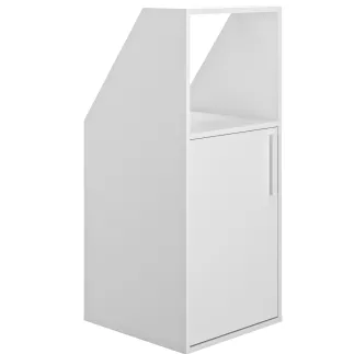 UNDER│Armoire sous-pente 1 porte│Blanc│50x48xh110/70 cm