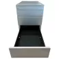 EOL│Caisson sous bureau 9866 - 4 Tiroirs │Profondeur 80 cm│Gris aluminium EOL│Caisson sous bureau 9866 - 4 Tiroirs │Profondeur 80 cm│Gris aluminium