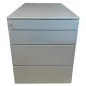 EOL│Caisson sous bureau 9866 - 4 Tiroirs │Profondeur 80 cm│Gris aluminium EOL│Caisson sous bureau 9866 - 4 Tiroirs │Profondeur 80 cm│Gris aluminium