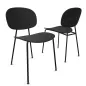 SOFIA│Lot de 2 Chaises 4 pieds esprit 50's│Tissu ou polypropylène SOFIA│Lot de 2 Chaises 4 pieds esprit 50's│Tissu ou polypropylène
