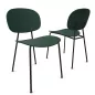 SOFIA│Lot de 2 Chaises 4 pieds esprit 50's│Tissu ou polypropylène