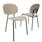 SOFIA│Lot de 2 Chaises 4 pieds esprit 50's│Tissu ou polypropylène SOFIA│Lot de 2 Chaises 4 pieds esprit 50's│Tissu ou polypropylène