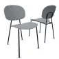 SOFIA│Lot de 2 Chaises 4 pieds esprit 50's│Tissu ou polypropylène