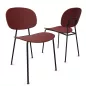 SOFIA│Lot de 2 Chaises 4 pieds esprit 50's│Tissu ou polypropylène