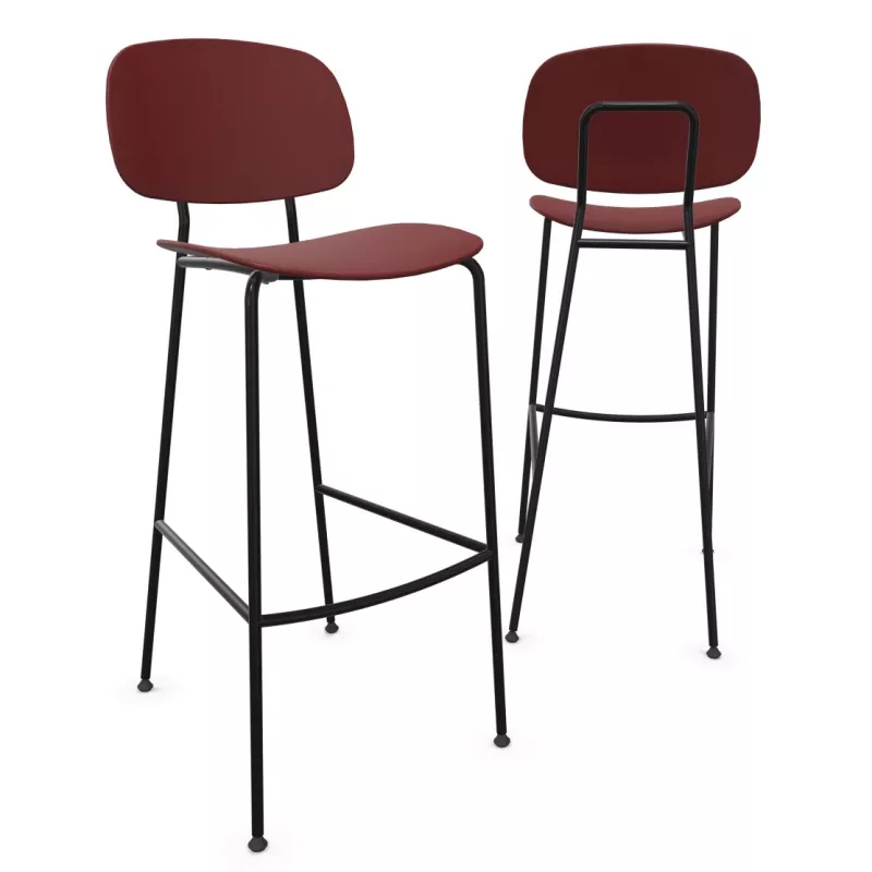 SOFIA│Tabouret 4 pieds esprit 50's│Polypropylène ou tissu SOFIA│Tabouret 4 pieds esprit 50's│Polypropylène ou tissu