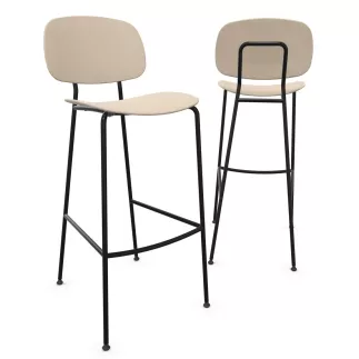 SOFIA│Tabouret 4 pieds esprit 50's│Polypropylène ou tissu