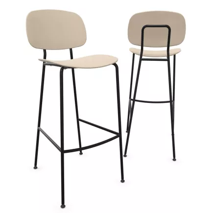 SOFIA│Tabouret 4 pieds esprit 50's│Polypropylène ou tissu
