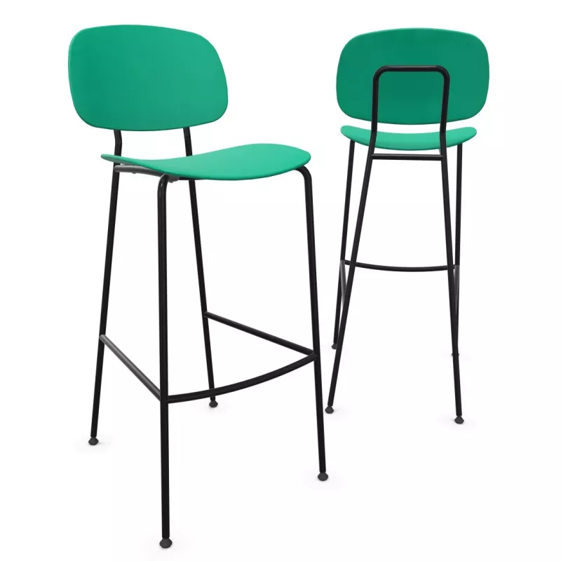 SOFIA│Tabouret 4 pieds esprit 50's│Polypropylène ou tissu SOFIA│Tabouret 4 pieds esprit 50's│Polypropylène ou tissu