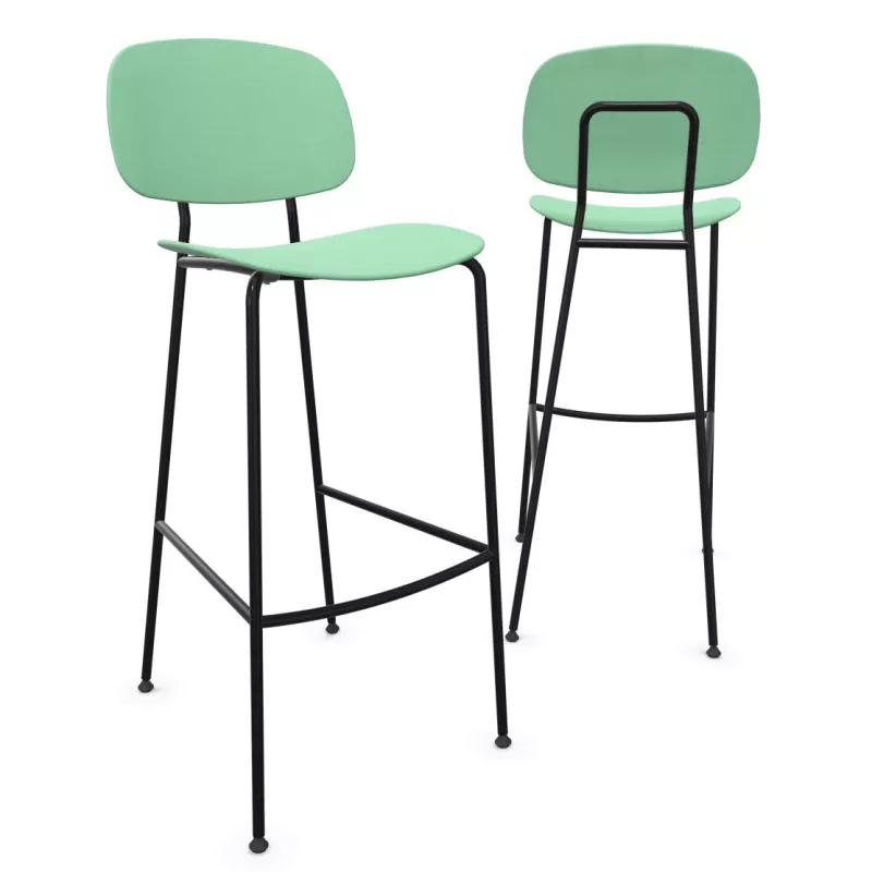 SOFIA│Tabouret 4 pieds esprit 50's│Polypropylène ou tissu SOFIA│Tabouret 4 pieds esprit 50's│Polypropylène ou tissu