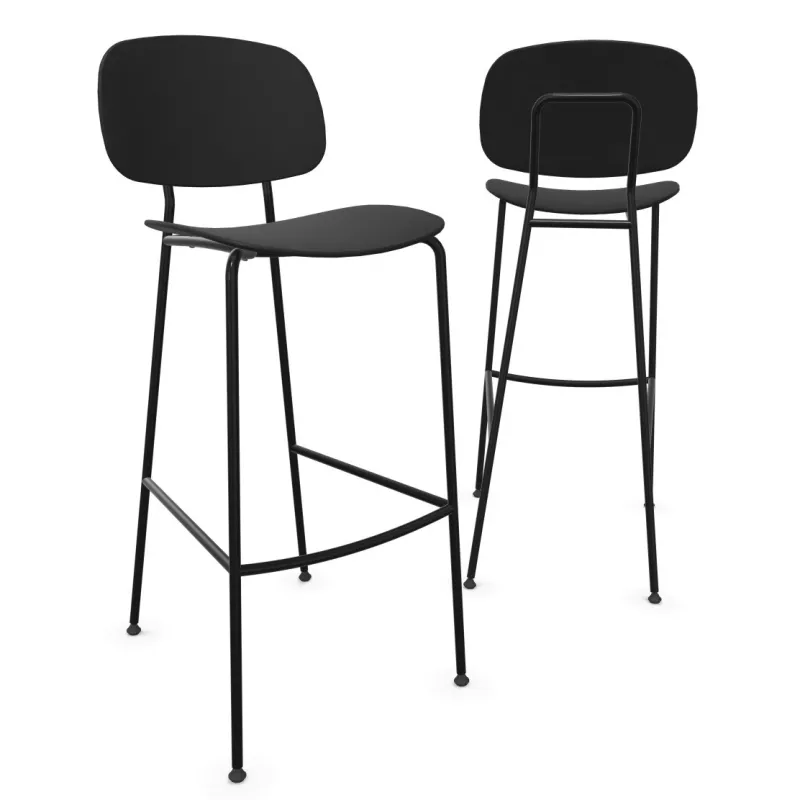 SOFIA│Tabouret 4 pieds esprit 50's│Polypropylène ou tissu SOFIA│Tabouret 4 pieds esprit 50's│Polypropylène ou tissu