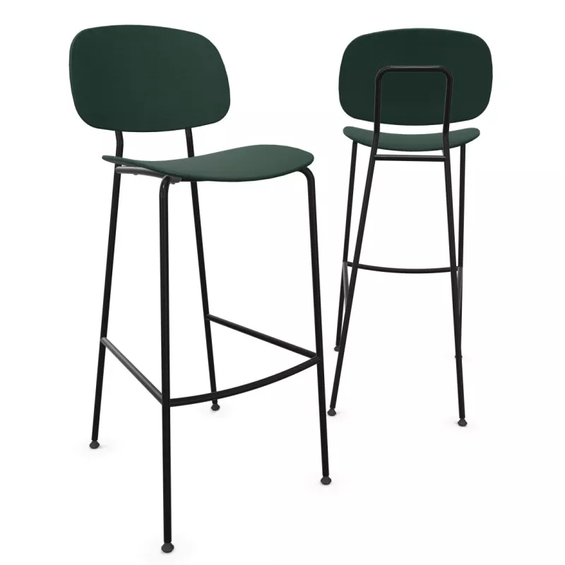 SOFIA│Tabouret 4 pieds esprit 50's│Polypropylène ou tissu SOFIA│Tabouret 4 pieds esprit 50's│Polypropylène ou tissu