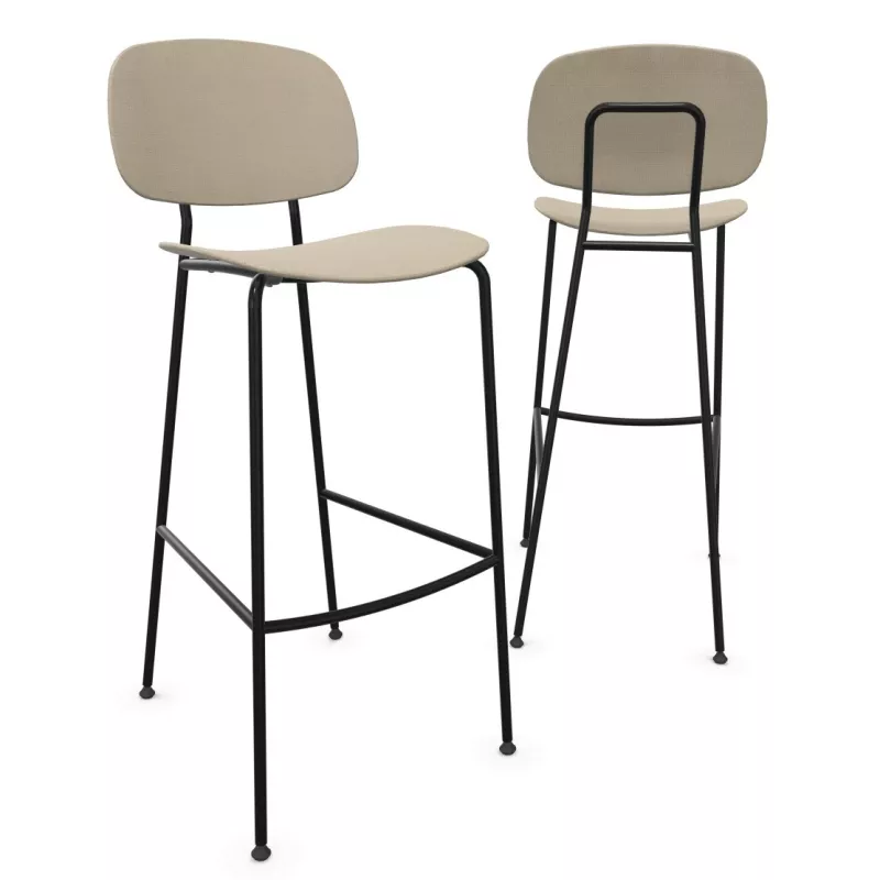 SOFIA│Tabouret 4 pieds esprit 50's│Polypropylène ou tissu SOFIA│Tabouret 4 pieds esprit 50's│Polypropylène ou tissu