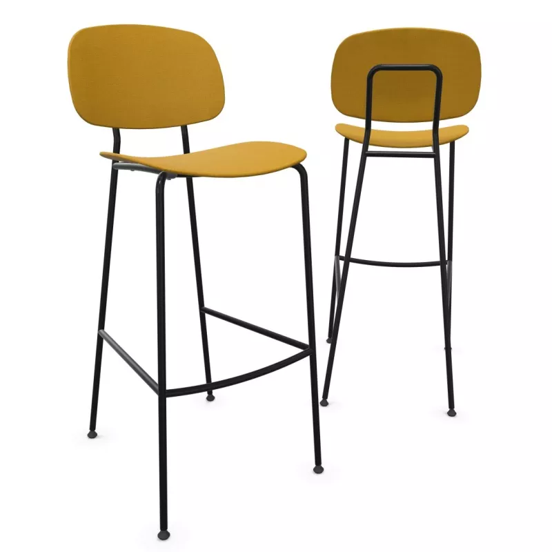 SOFIA│Tabouret 4 pieds esprit 50's│Polypropylène ou tissu
