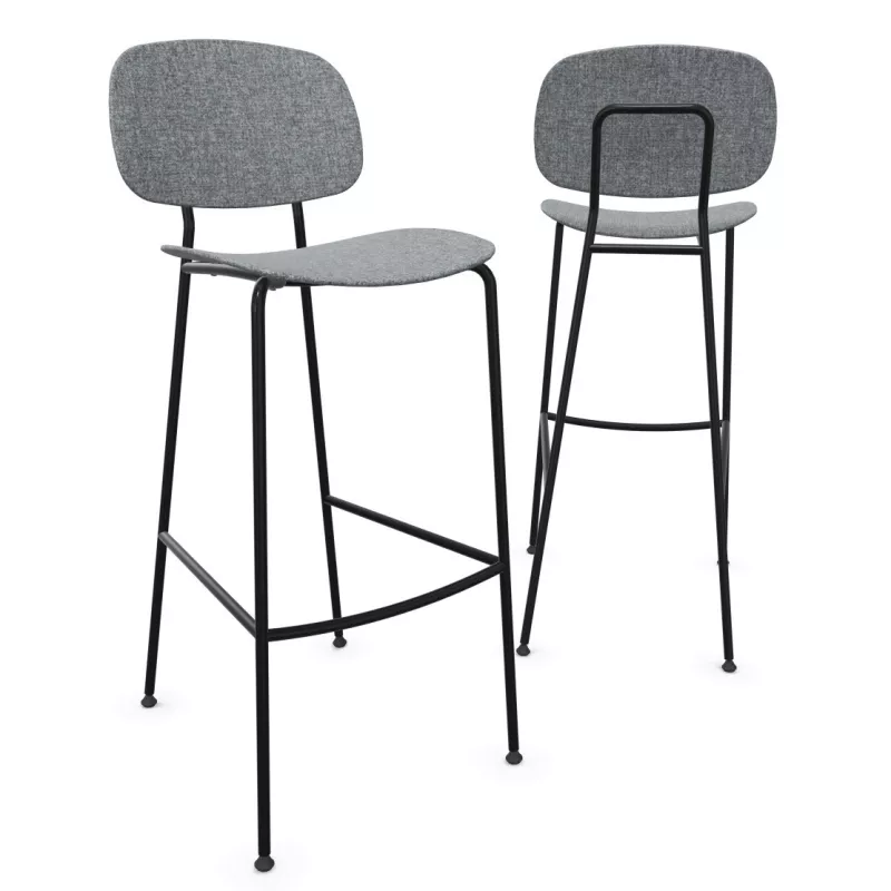 SOFIA│Tabouret 4 pieds esprit 50's│Polypropylène ou tissu SOFIA│Tabouret 4 pieds esprit 50's│Polypropylène ou tissu