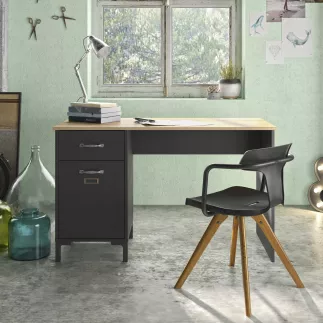MANCHESTER│Bureau tiroir + porte│120x55xh73 cm