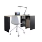 LIVERPOOL│Bureau étagères + porte│Noir│136x88xh76 cm LIVERPOOL│Bureau étagères + porte│Noir│136x88xh76 cm