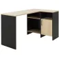 LIVERPOOL│Bureau étagères + porte│Noir│136x88xh76 cm LIVERPOOL│Bureau étagères + porte│Noir│136x88xh76 cm