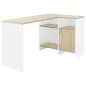 LIVERPOOL│Bureau étagères + porte│Blanc│136x88xh76 cm LIVERPOOL│Bureau étagères + porte│Blanc│136x88xh76 cm