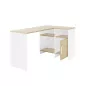 LIVERPOOL│Bureau étagères + porte│Blanc│136x88xh76 cm LIVERPOOL│Bureau étagères + porte│Blanc│136x88xh76 cm