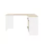 LIVERPOOL│Bureau étagères + porte│Blanc│136x88xh76 cm LIVERPOOL│Bureau étagères + porte│Blanc│136x88xh76 cm