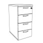 COMFORT│Caisson Hauteur bureau 3-4 tiroirs - profondeur 80│Unicolore structurex COMFORT│Caisson Hauteur bureau 3-4 tiroirs - profondeur 80│Unicolore structurex