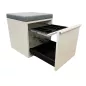 SITAG SYSTEM│Caisson sur roulettes avec top coussin tissu │Profondeur 40 cm│Blanc/Gris clair SITAG SYSTEM│Caisson sur roulettes avec top coussin tissu │Profondeur 40 cm│Blanc/Gris clair