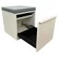 SITAG SYSTEM│Caisson sur roulettes avec top coussin tissu │Profondeur 40 cm│Blanc/Gris clair SITAG SYSTEM│Caisson sur roulettes avec top coussin tissu │Profondeur 40 cm│Blanc/Gris clair