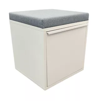 SITAG SYSTEM│Caisson sur roulettes avec top coussin tissu │Profondeur 40 cm│Blanc/Gris clair