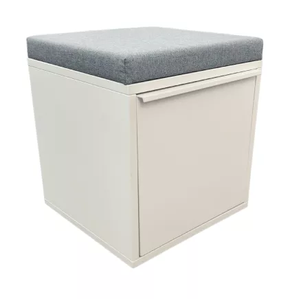 SITAG SYSTEM│Caisson sur roulettes avec top coussin tissu │Profondeur 40 cm│Blanc/Gris clair