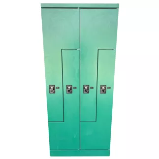 BUWA│Vestiaire monobloc métallique - 4 casiers│Vert sapin